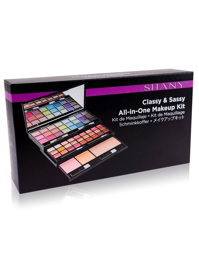 Shany Classy & Sassy All-in-One Makeup Kit with Mirror, Applicators, 24 Eye Shadows, 18 Lip Glosses, 2 Blushes, and 1 Bronzer. - Image 3