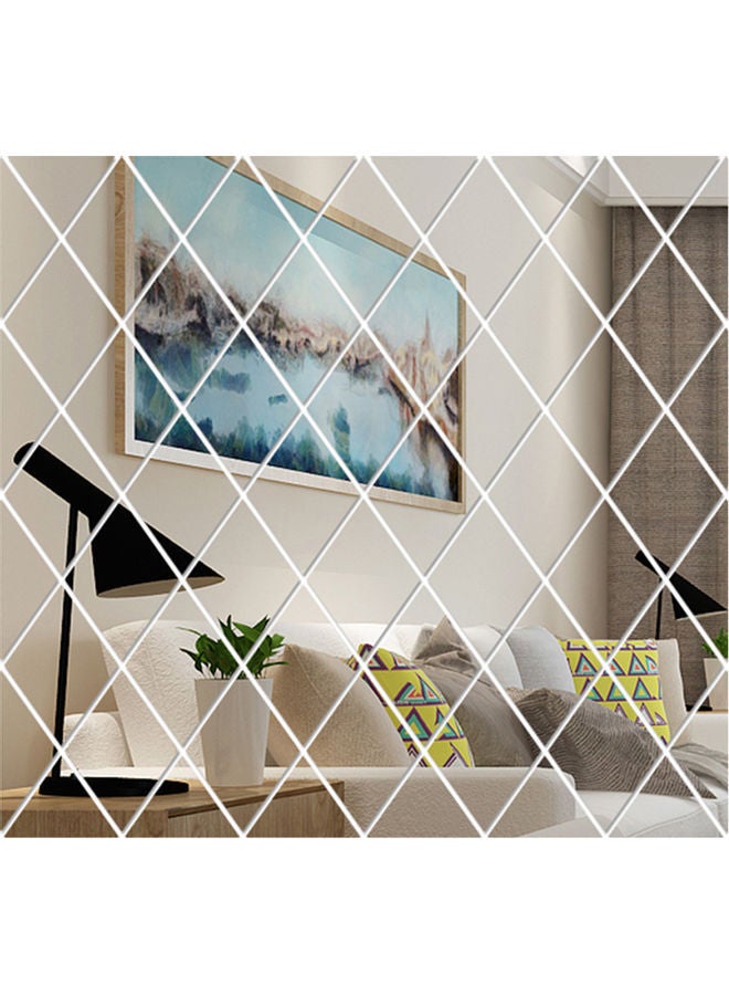 نيبمينينت ملصق جداري عاكس بتصميم مرآة فضي 22x8x22سم