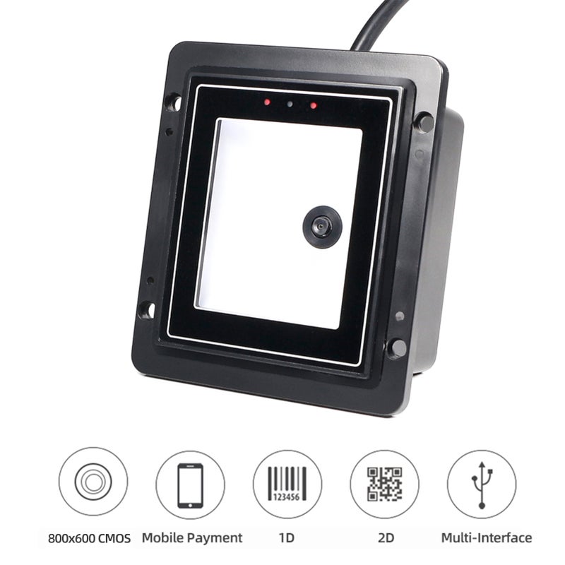 Embedded 1D 2D Barcode Scanner QR Bar Code Reader Module Scanner RS485 Port Connection Auto Scanning for Gate Machine Tickets Checking Mobile Payment - Image 3