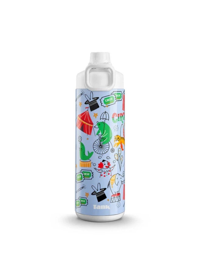 TANK Super Cool Mini Printed Bottle (Circus), 650ml – BPA Free, Insulated, Leakproof, Kids Water Bottle - Image 4