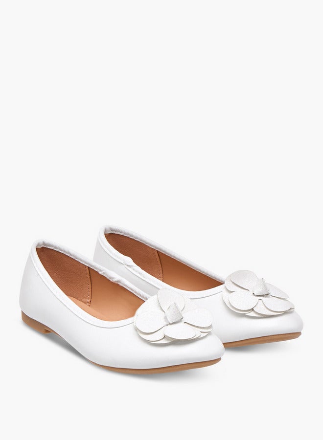 Flora Bella By Shoexpress Girls Accent Detail Slip-On Ballerina Shoes  - Image 1
