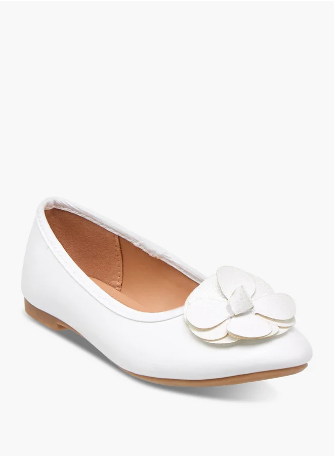 Flora Bella By Shoexpress Girls Accent Detail Slip-On Ballerina Shoes