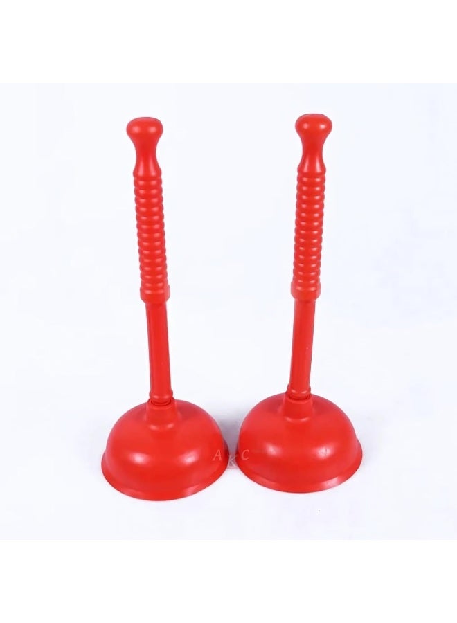 AKC 45Cm Heavy-Duty Toilet Plunger – Powerful Suction For Clogged Toilets, Sinks & Drains (PACK OF 2)  - Image 1