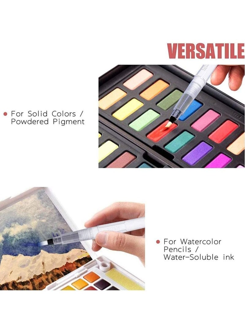 قلم فرشاة طلاء للفنان للطلاء بالألوان المائية أقلام الرصاص القابلة للذوبان في الماء ، ألوان صلبة أو صبغة بودرة - Image 2