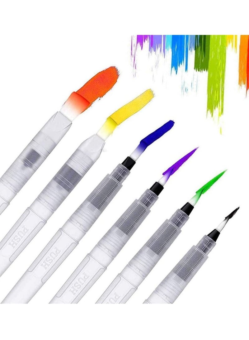 قلم فرشاة طلاء للفنان للطلاء بالألوان المائية أقلام الرصاص القابلة للذوبان في الماء ، ألوان صلبة أو صبغة بودرة - Image 1