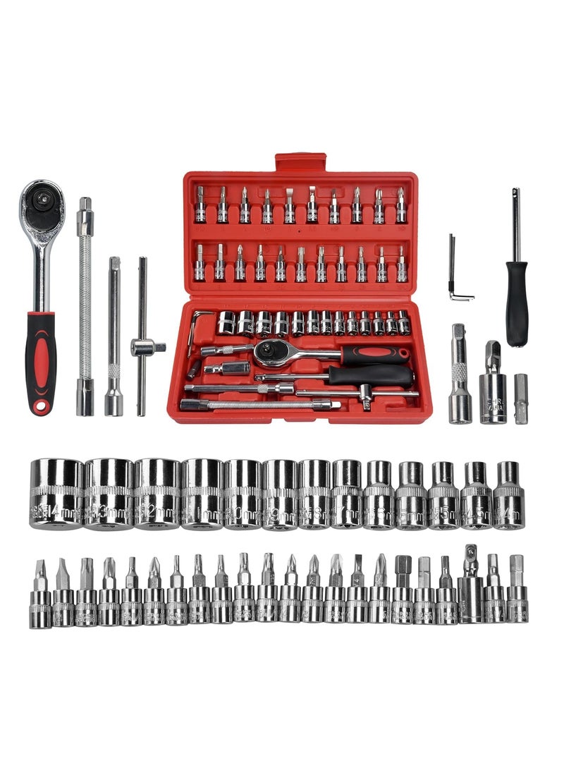 Dhriyag - Dhriyag 46 in 1 Pcs Tool Kit Screwdriver Multi Purpose Combination Tool Case Precision Hand Tool Kit 46 Tools - Image 1