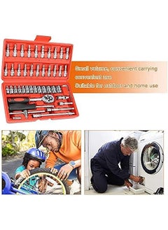 Dhriyag Dhriyag 46 in 1 Pcs Tool Kit Screwdriver Multi Purpose Combination Tool Case Precision Hand Tool Kit 46 Tools  - Image 2
