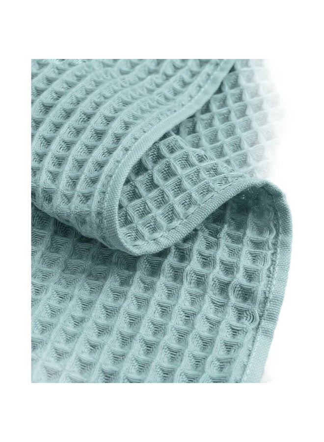 JD.com Jd Jingzao Lightweight Quick-Dry Waffle Bath Towel, Pure Cotton Class A Lint-Free Absorbent Bath Towel For Men And Women, Extra Large, Green - Image 1