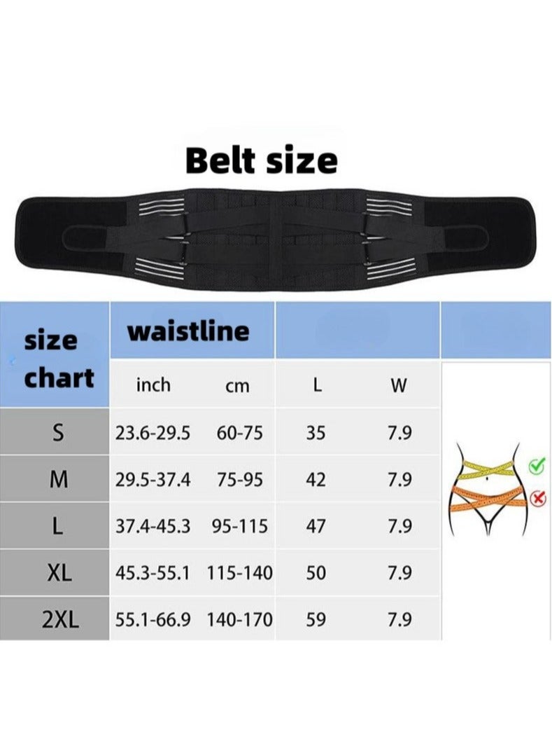 Generic Back Brace, Lower Back Pain Relief with 7 Stays, Adjustable Back Support Belt for Work, Back Brace for Lower Back Pain Relief,Anti-skid Lumbar Support for Sciatica Scoliosis for Men and Women S code  - Image 2