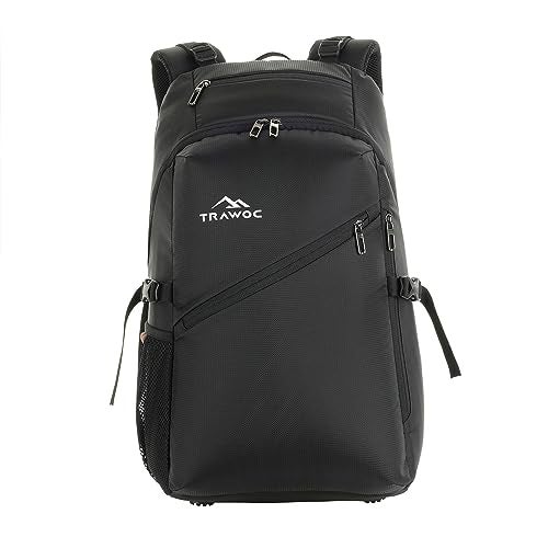 TRAWOC VIPER 40L Travel Backpack Versatile 40 Litre travel Bag for Men and Women, Laptop Backpack with water resistant fabric, Casual Bag Suitable for All Occasions Black - Image 1