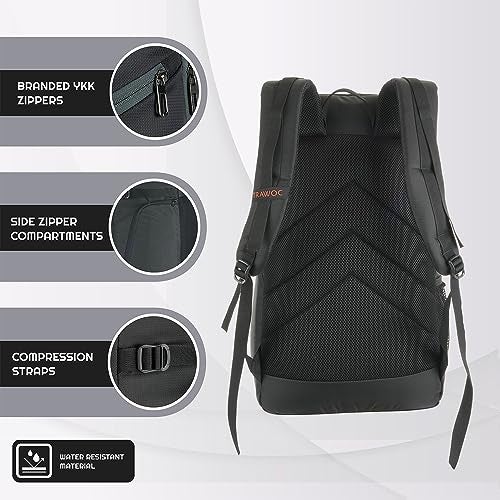 TRAWOC VIPER 40L Travel Backpack Versatile 40 Litre travel Bag for Men and Women, Laptop Backpack with water resistant fabric, Casual Bag Suitable for All Occasions Black - Image 3