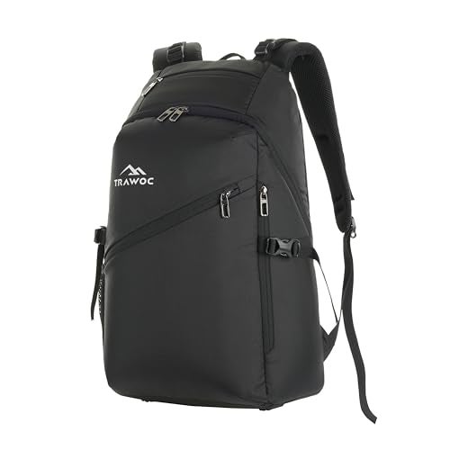 TRAWOC VIPER 40L Travel Backpack Versatile 40 Litre travel Bag for Men and Women, Laptop Backpack with water resistant fabric, Casual Bag Suitable for All Occasions Black - Image 2