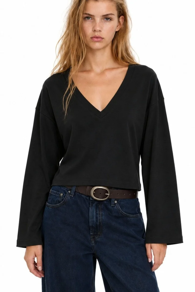 BUSEM Women's Cotton Elastane T-Shirt