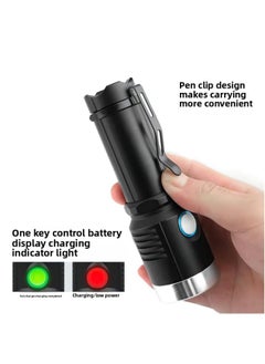 Generic UV Filter Fluorescent Flashlight Quad-core 20 Watt 365nm Violet Light Type-c Charging USB Black Mirror Identification Flashlight-Color:Quad-core 20 Watts 21700 Set (with 21700 Battery Packaging Box)  - Image 3