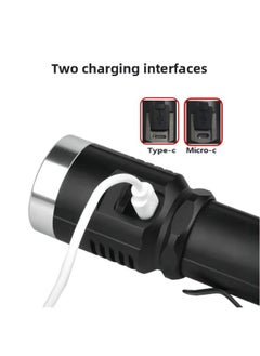 Generic UV Filter Fluorescent Flashlight Quad-core 20 Watt 365nm Violet Light Type-c Charging USB Black Mirror Identification Flashlight-Color:Quad-core 20 Watts 21700 Set (with 21700 Battery Packaging Box)  - Image 4