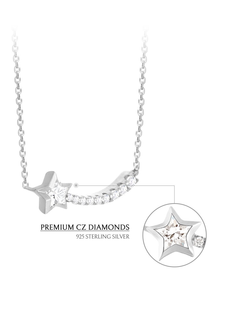 AWNL - Polestar Wishing Necklace with 925 Sterling Silver and CZ Diamonds Pendant Gift for Women Wife Girlfriend - Image 1