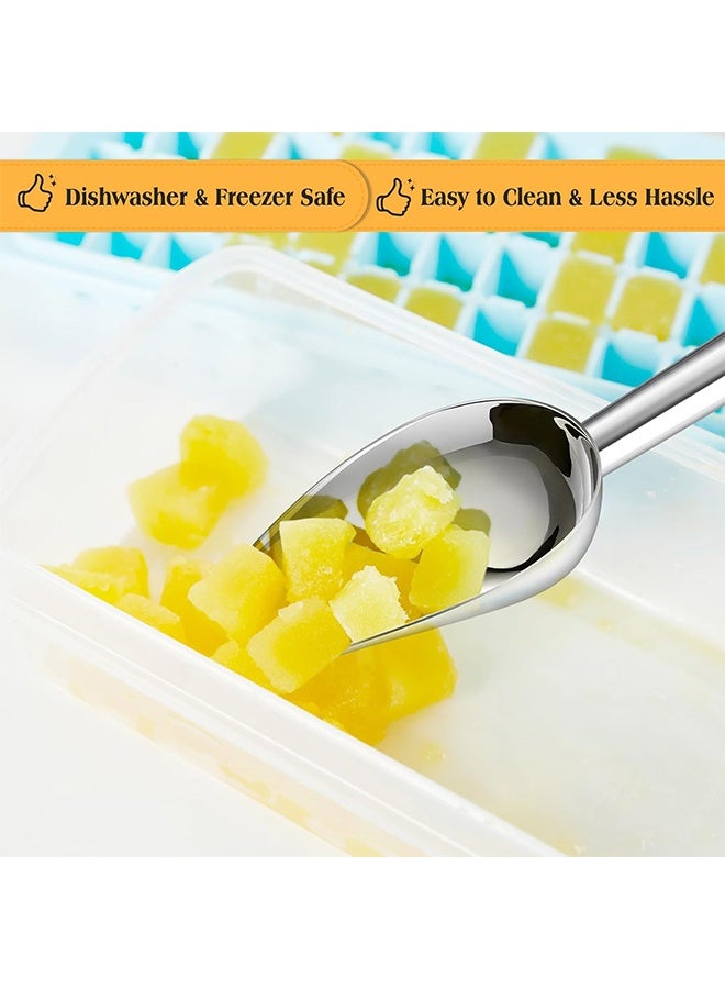 JS Stainless Steel Ice Scoop, Utility Metal Ice Scooper for Kitchen Freezer Bar Wedding Party, Multipurpose Small Scoop for Sugar/Flour/Pet Food/Popcorn/Dry Goods (Silver) - Image 4