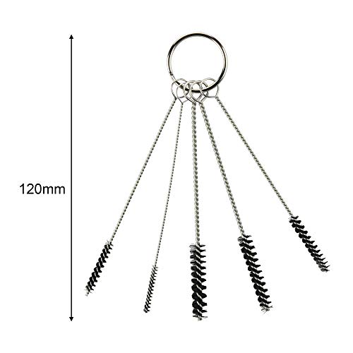 Homakover 17Pcs Multi-Purpose Spray Gun Cleaning Kit Nylon Brushes Mini Brushes & Needles Metal Tube Cleaning Brush for Clean Airbrush Nozzles Spray Guns Tattoo Equipment - Image 4