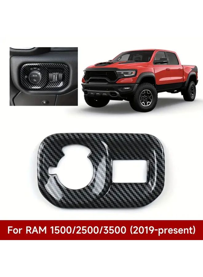 Carbon Fiber Headlight Switch Cover Trim Panel Set Black Left Hand Drive - Image 1