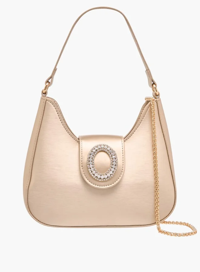 فلورا بيلا من شو إكسبرس Womens Embellished Shoulder Bag With Magnetic Button Closure