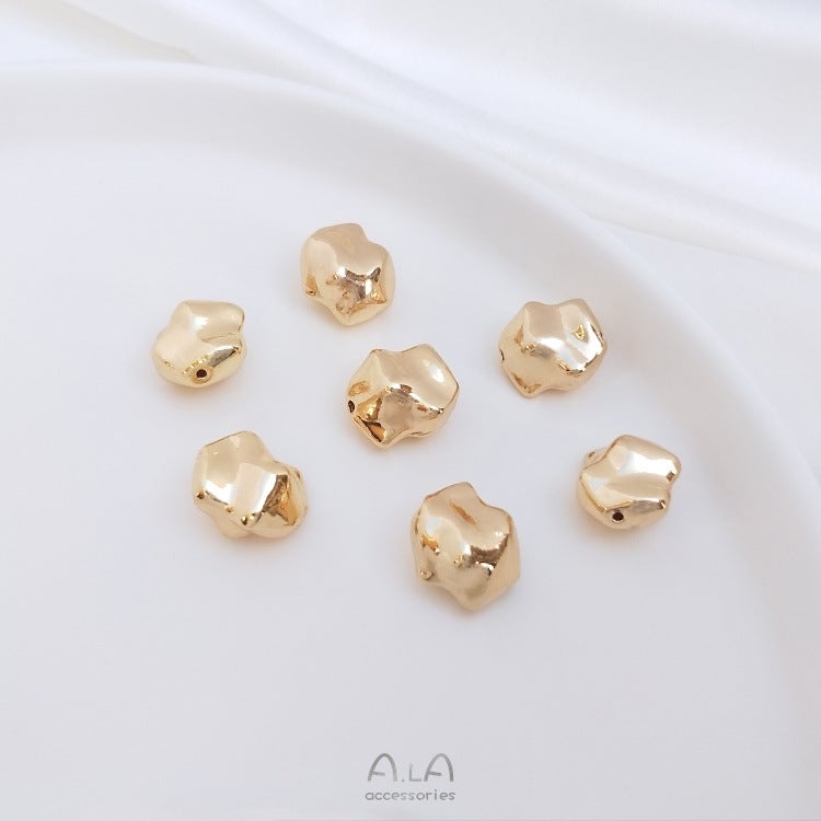 Generic 14K Gold-Plated Irregular Beads for DIY Jewelry 12mm irregular stone beads 1