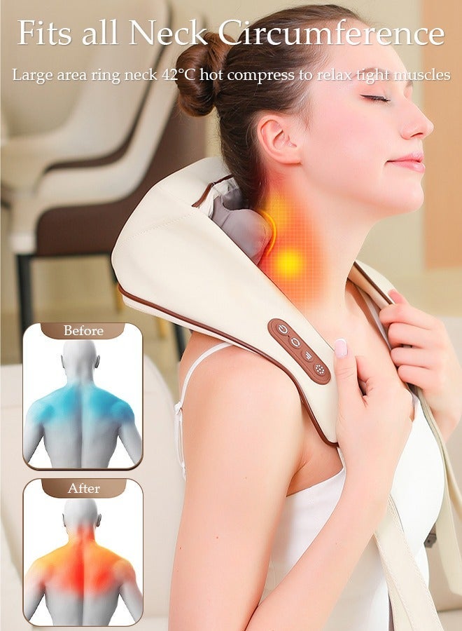 DUNISO Intelligent High Endurance Cervical Massager Neck Trapezius Muscle Shoulder Waist Leg Kneading Hot Compress Massage Cape for Relaxing Shoulder and Cervical Massage - Image 2
