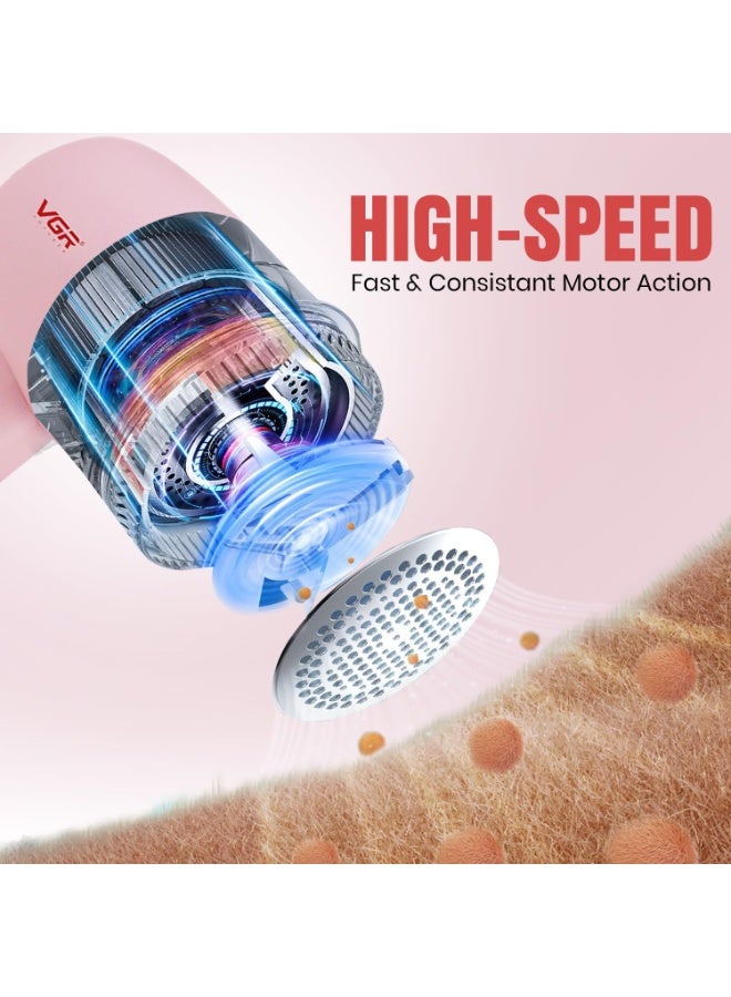 في جي آر مزيل الوبر الاحترافي VGR V-813 – قابل لإعادة الشحن، ماكينة حلاقة قوية للملابس والمنسوجات مع شحن Type-C ومقبض قابل للطي - Image 5