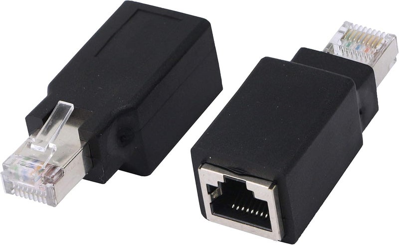 SinLoon RJ45 Crossover Adapter RJ45 Ethernet RJ45 MaleFemale Adapter to Connect 2 Computers with a Standard LAN Cable - Image 1