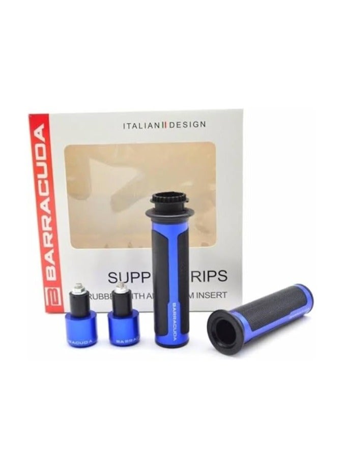 مقبض مقود دراجة نارية مقبض مقود دراجة نارية مقبض سكوتر مقود دراجة نارية - أزرق - Image 1