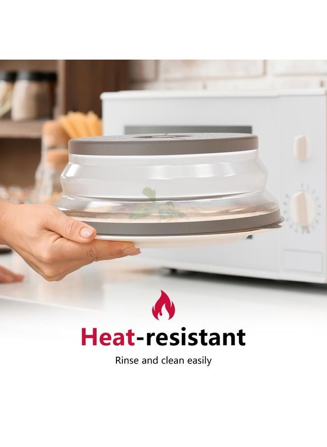 HOMESTAR Microwave Splatter Cover Vented for Food with Hook Hole, Splatter Guard & Colander Kitchen Gadget for Food, Meal Prep, Grey - Image 4