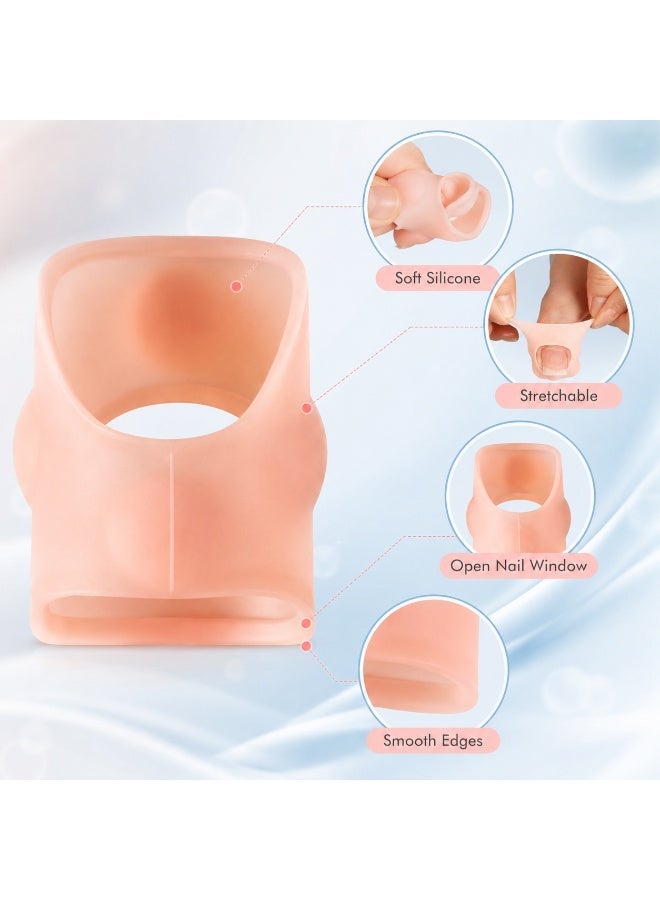 Ucanbe 2pcs Comfortable Silicone Ingrown Toenail Protectors - Durable, Odorless Foot Care Tool for Pain Relief & Nail Health - Image 2