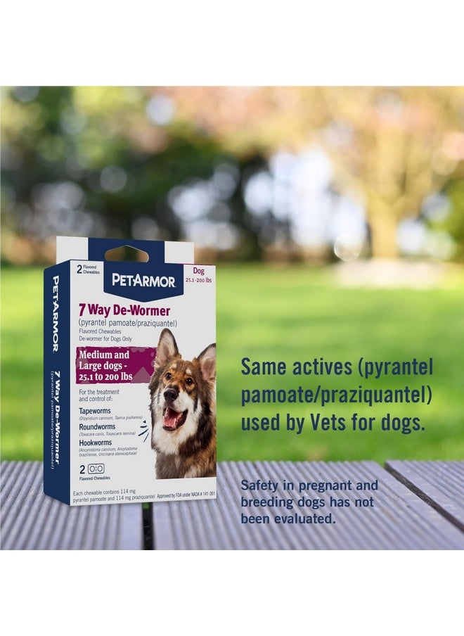 PetArmor 7 Way DeWormer For Dogs, Oral Treatment For Tapeworm, Roundworm & Hookworm In Large Dogs & Puppies (Over 25 Lbs), Worm Remover (Praziquantel & Pyrantel Pamoate), 2 Flavored Chewables  - Image 5
