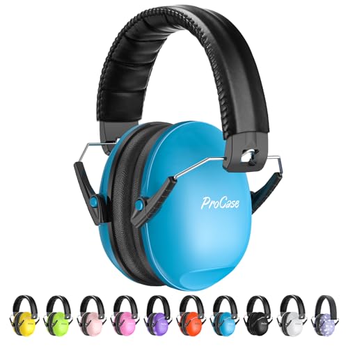 Procase سماعات إلغاء الضوضاء للأطفال، SNR 27dB واقيات أذن، حماية السمع لعرض الشاحنات، الحفلات، الألعاب النارية، الرماية، عرض الطائرات، احتياجات الحساسية للتوحد - أزرق - Image 1