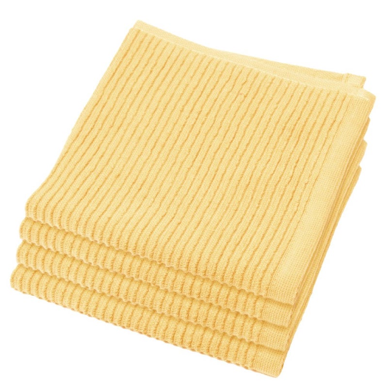 Now Designs Ripple Kitchen Dishcloth Lemon 13 x 13in Set of 4