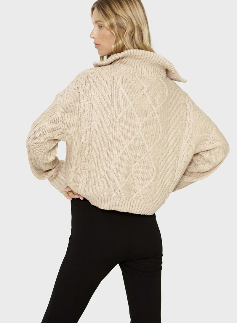 SNDYS Oversized Cropped Shirt