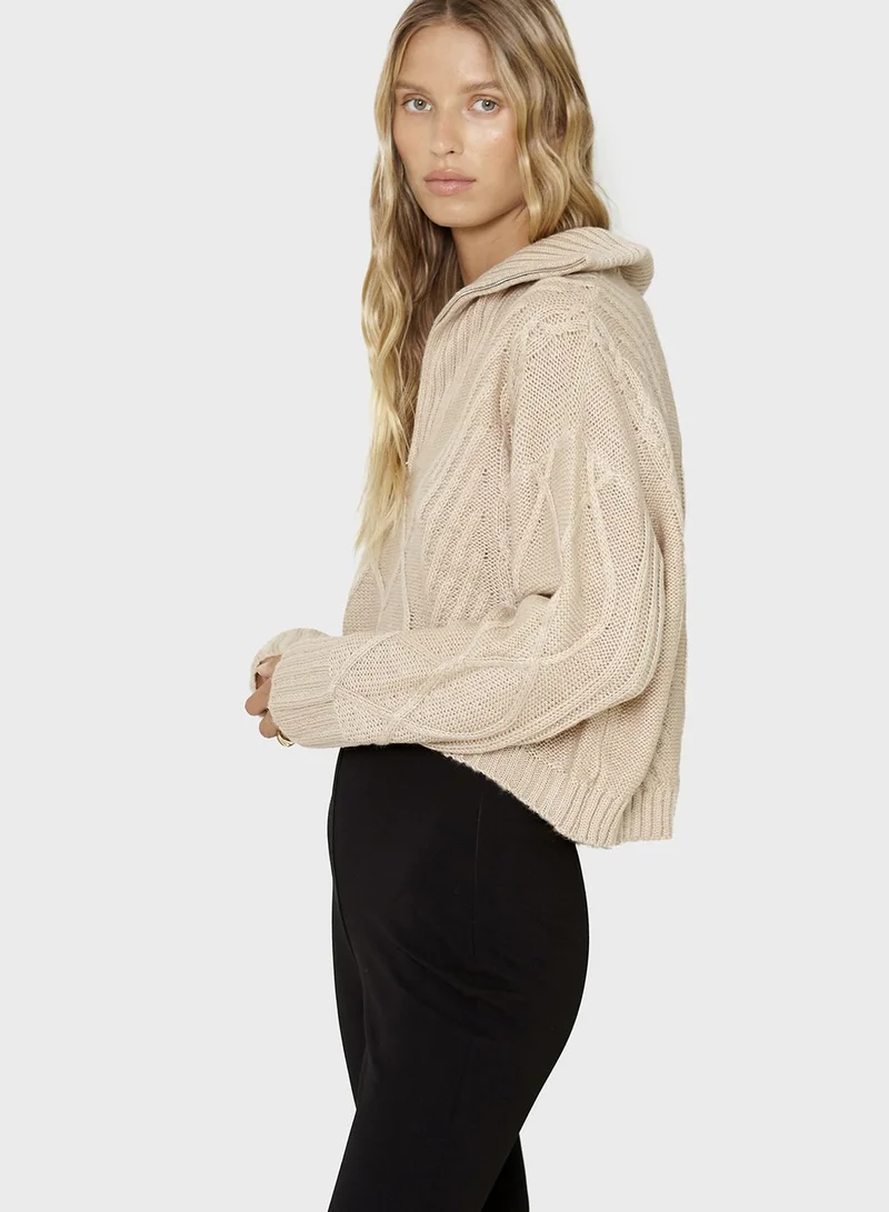 SNDYS Oversized Cropped Shirt