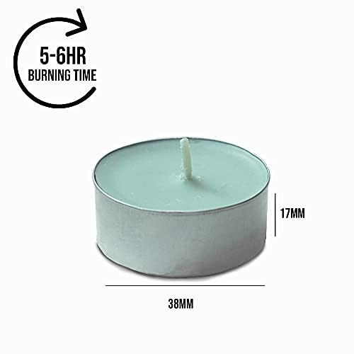 AURA Paraffin Wax Fragrance Tea Light Candles Green Apple 72 - Image 4