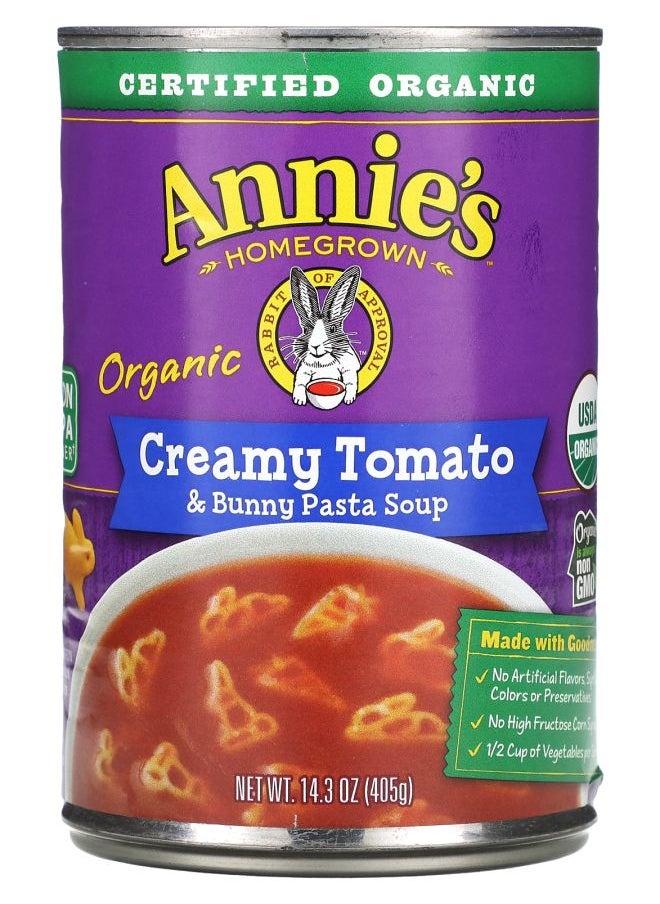 Annie's - Organic Creamy Tomato & Bunny Pasta Soup 14.3 oz (405 g) - Image 1