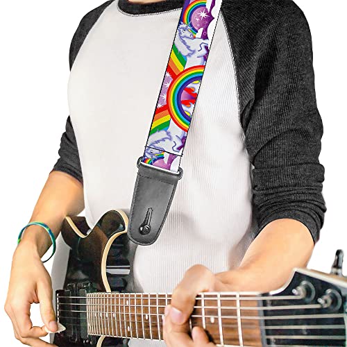 Buckle Down Buckle-Down Guitar Strap, Unicorns In Rainbows Sparkles Purple, 2 Inches Wide - Image 2
