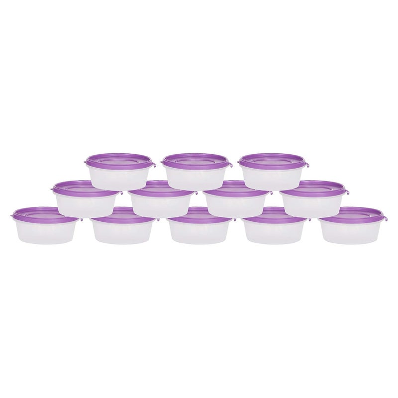 Cutting EDGE Nesterware Food Storage Container for Pulses Sugar Tea Cereals 500ML Set of 12 Purple - Image 1