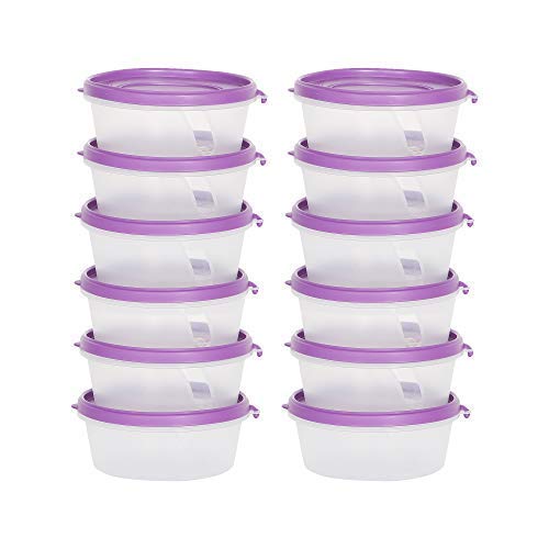 Cutting EDGE Nesterware Food Storage Container for Pulses Sugar Tea Cereals 500ML Set of 12 Purple - Image 4