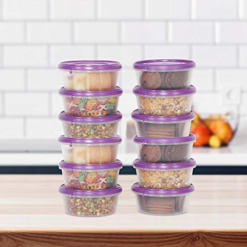 Cutting EDGE Nesterware Food Storage Container for Pulses Sugar Tea Cereals 500ML Set of 12 Purple - Image 2