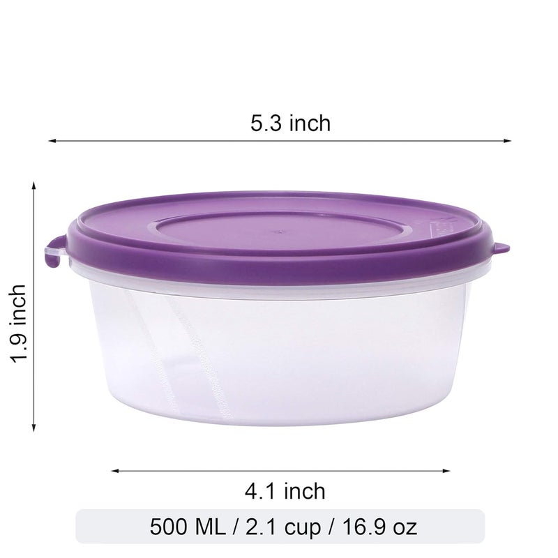 Cutting EDGE Nesterware Food Storage Container for Pulses Sugar Tea Cereals 500ML Set of 12 Purple - Image 5