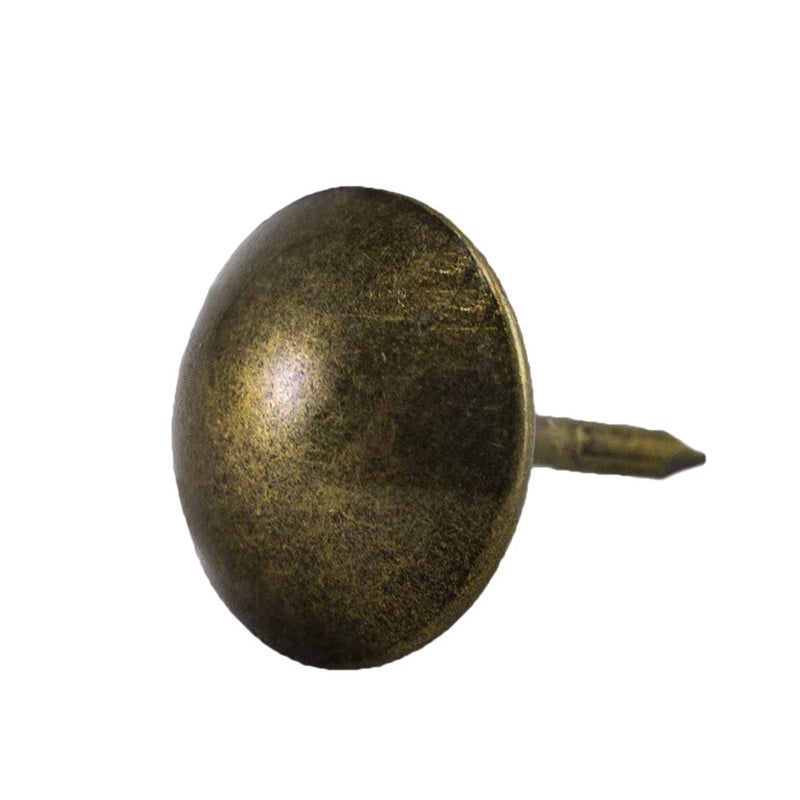 decotacksÂ® 500 PCS Heavy Duty Antique Brass Finish Upholstery Tacks, Sofa Nails, French Natural Thumb Tack,Push Pin, 7/16" Head Dia [Antique Brass, French Natural] DX0511AB500 - Image 4