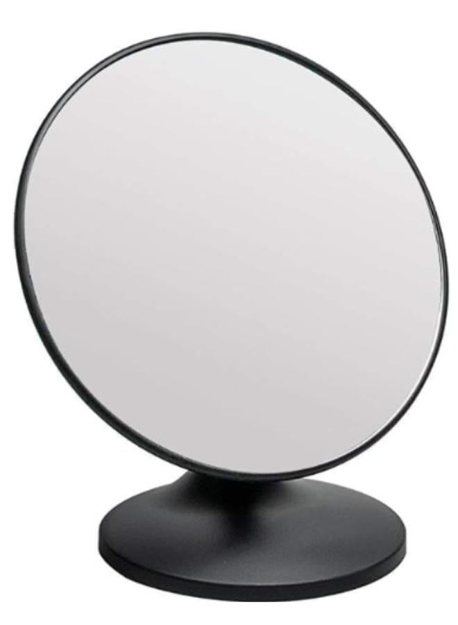 تيتانيا مراية مكياج قائمة تثبت على سطح الطاولة في إطاردائرية  اسود. - Image 1