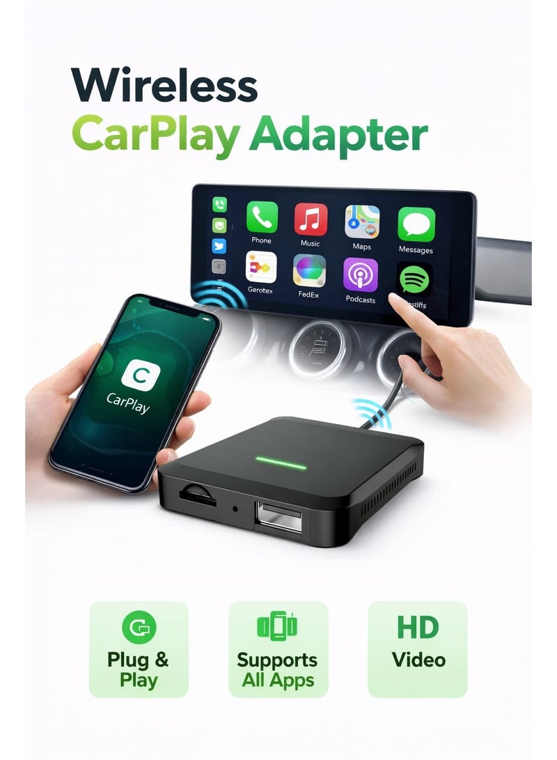 Wireless CarPlay adapter for connecting your mobile phone to your car's screen without a cable. a133 - Image 1