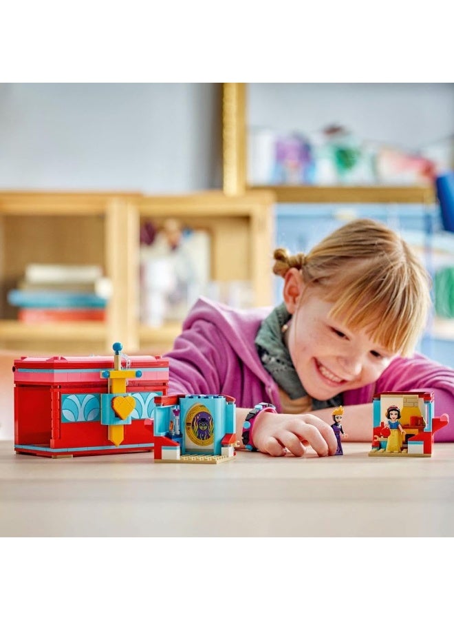 ليغو | صندوق مجوهرات سنو وايت من ديزني – لعبة بناء للأطفال مع مجسمَي سنو وايت والملكة الشريرة الصغيرين وسوار للّعب، هدية مناسبة للأطفال من عمر 6 سنوات فما فوق (43276) - Image 2