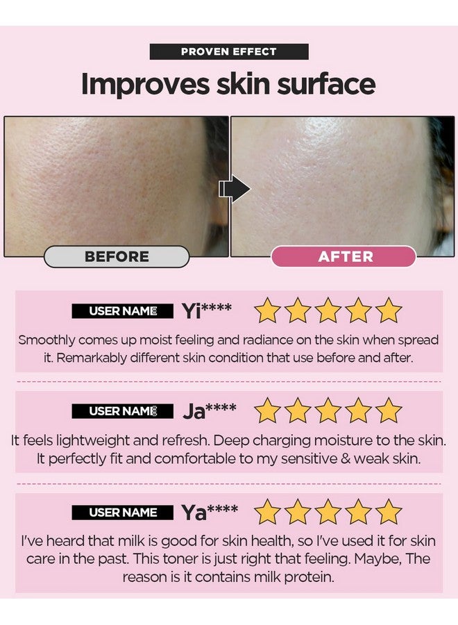 BEISIKS SKINRxLAB MadeCera Cream Double Essence Korean Toner 150ml (5.07fl.oz.) - Hydrating and Soothing Toner with Milk Protein, Ceramide, Beta-Glucan - Moisturizing Strawberry Milky Toner for Irritated Skin  - Image 3