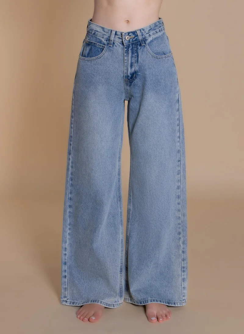 شايبس MID-WAIST BAGGY JEANS