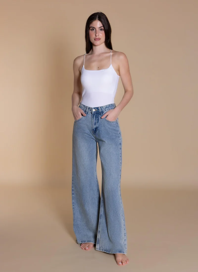 شايبس MID-WAIST BAGGY JEANS